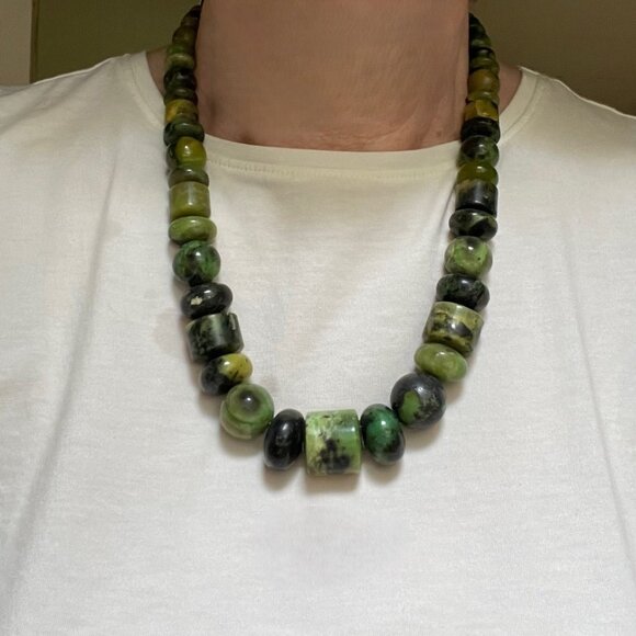 Mine Finds by Jay King Green Turquoise Bead Necklace - Picture 3 of 7
